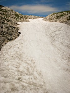 Glacier on the Alps of Obertraun, Austria.