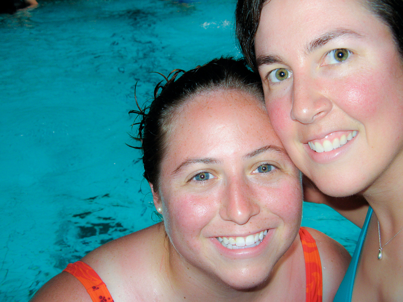 Enjoying the Gellert Baths in Budapest, Hungary.