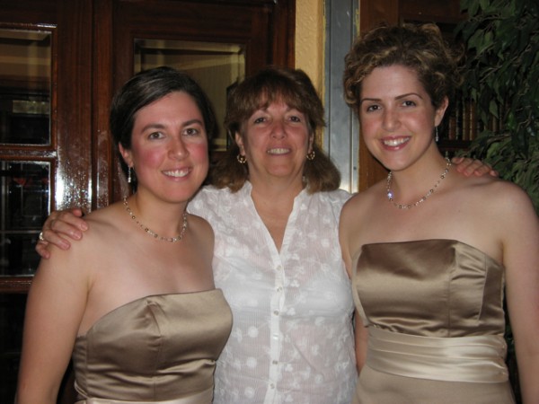 With my mom and sister at my cousin Chrissy's wedding.