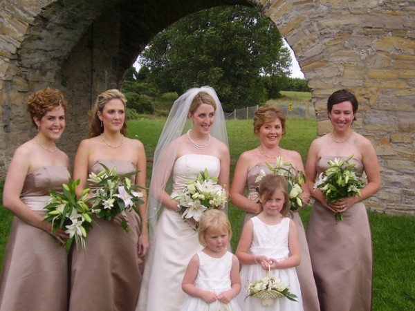 The wedding party at Trim Castle.