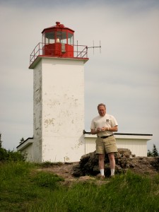 Boris and a Canadian lighthouse.