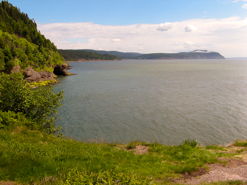 Hiking along the coast in Canada.