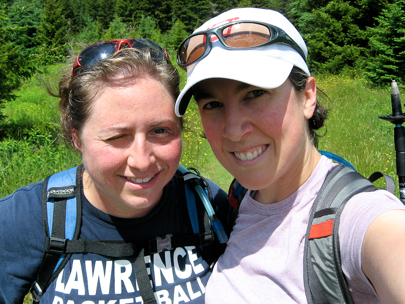 Hiking along the coast in Canada.