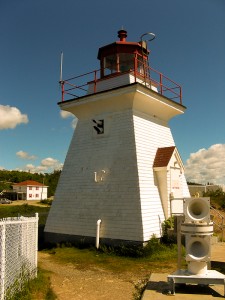 Lighthouse at Cape Enrage Adventure Center in Canada.