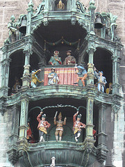 Glockenspiel in Munich, Germany.