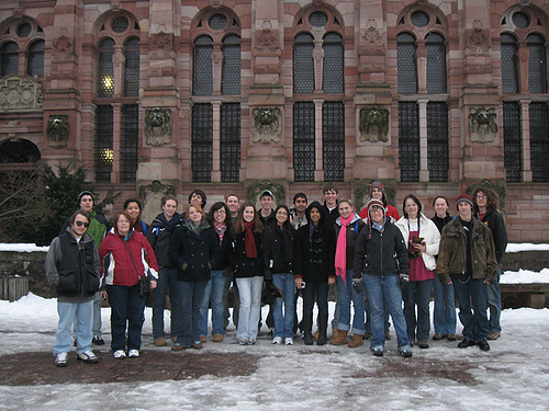 The castle in Heidelberg, Germany.