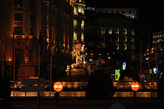 Night in Madrid, Spain.