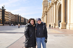 Hanging out with my friend Susana in Zaragoza, Spain.