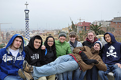 Park Guell in Barcelona, Spain.