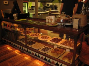  The dessert case at Cafe Verde in Lawrence, MA.