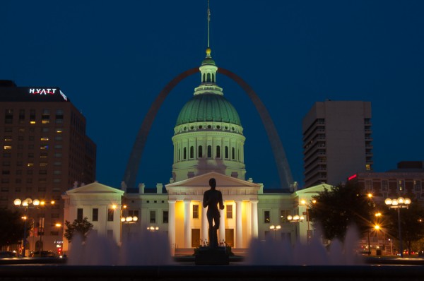 The arch in St. Louis, Missouri