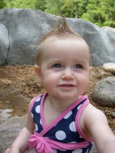 Addie enjoying swimming