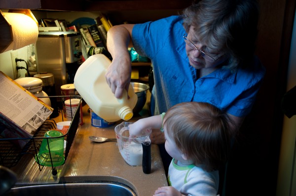 Baking biscuits with Grandmama