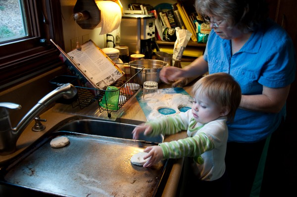 Baking biscuits with Grandmama