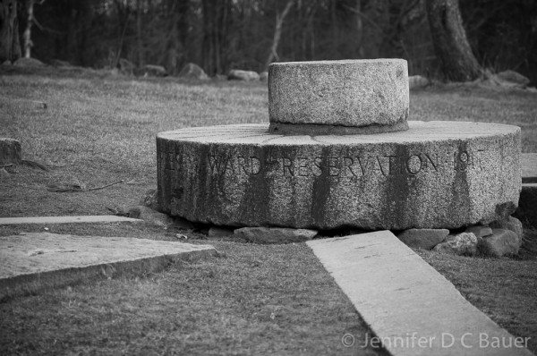 Solstice stones on Ward Hill in Andover, MA.