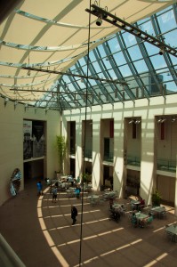 The lobby of the Peabody Essex Museum in Salem, MA.