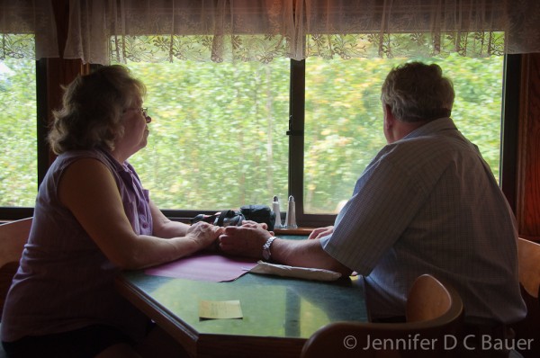 Jane and Boris on the Conway Scenic Railroad.