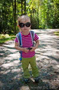 Addie with her new Camelbak.