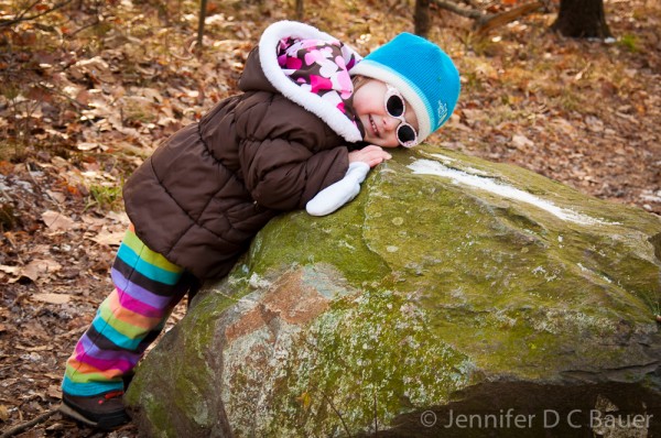 Taking a break in the Skug River Reservation in Andover, MA.