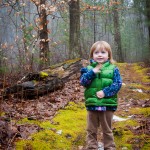 Addie hiking in the Hammond Reservation in Andover, MA