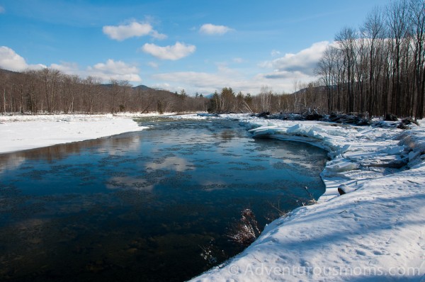 The banks of the Saco River at Bear Notch Ski Touring Center.