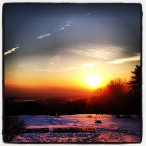 Sunrise at the AMC Noble View Outdoor Center in Russell, MA