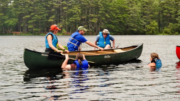 Canoe T-rescue in Harold Parker State Forest, Andover, MA