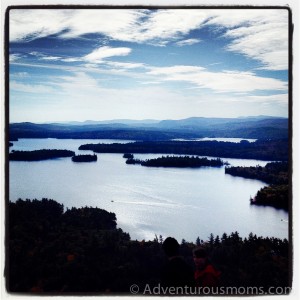 View of Squam Lake from West Rattlesnake Mountain in Holderness, NH