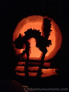 Jen's carved pumpkin