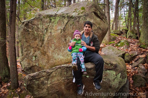 Addie and Ahmed at Pawtuckaway State Park, New Hampshire