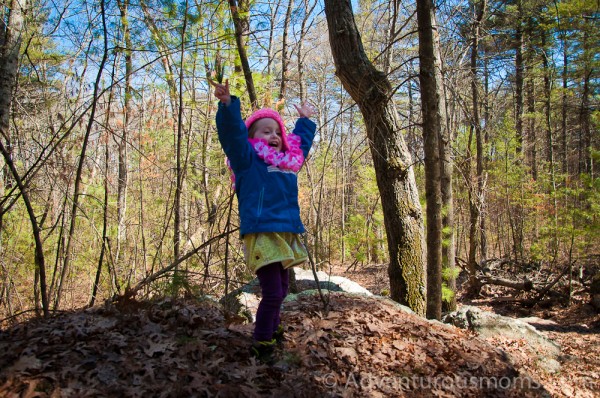 Hiking at Harold Parker State Forest in Andover, MA