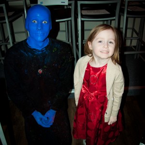 Addie meeting a Blue Man