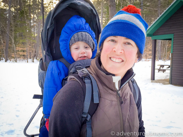 Snowshoeing at Echo Lake State Park in Conway, NH