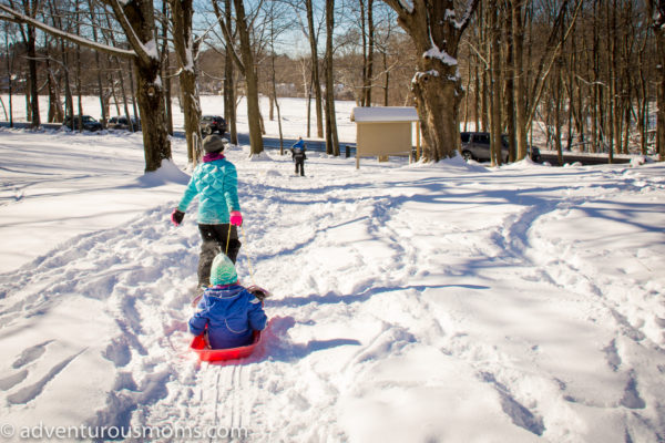 Snowshoeing on Weir Hill