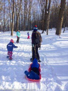 Snowshoeing on Weir Hill