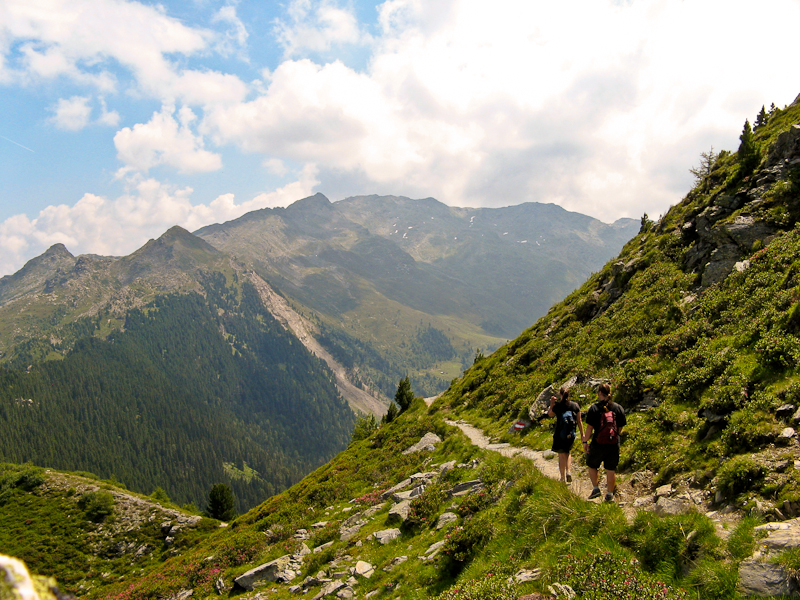 Hiking in the Alps of Austria.