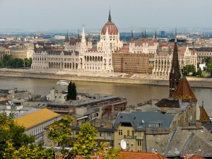 Houses of Parliament in Budapest, Hungary.