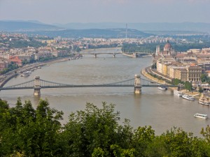 The bridges of Budapest, Hungary.