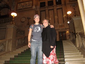 Hanging out in the Opera House in Vienna, Austria.