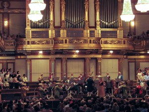 The Musikverein-Goldener Hall in Vienna, Austria.