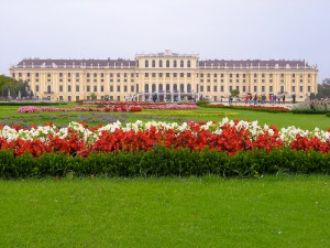 The Schonbrunn Palace in Vienna, Austria.