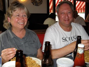 Jane and Boris at the Clam Box in Ipswich, Massachusetts.