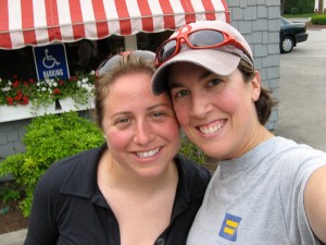 Kendra and me at the Clam Box in Ipswich, Massachusetts.