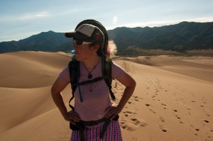 Addison's hair looked particularly stunning backlit by the sun as she snoozed while I climbed!