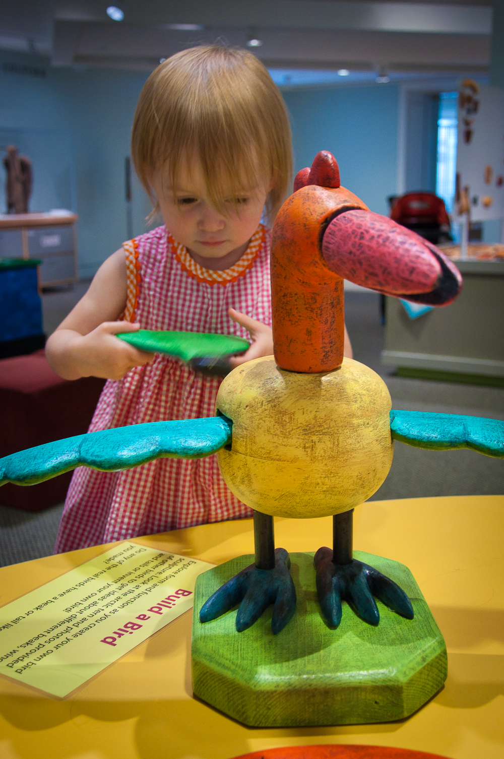 Addie playing at the Peabody Essex Museum in Salem, MA.