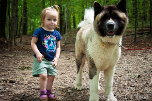 Addie's and her new friend strike a pose at Weir Hill in North Andover, MA.