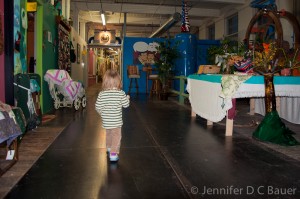 Exploring the halls of the Western Ave Studios in Lowell, MA.