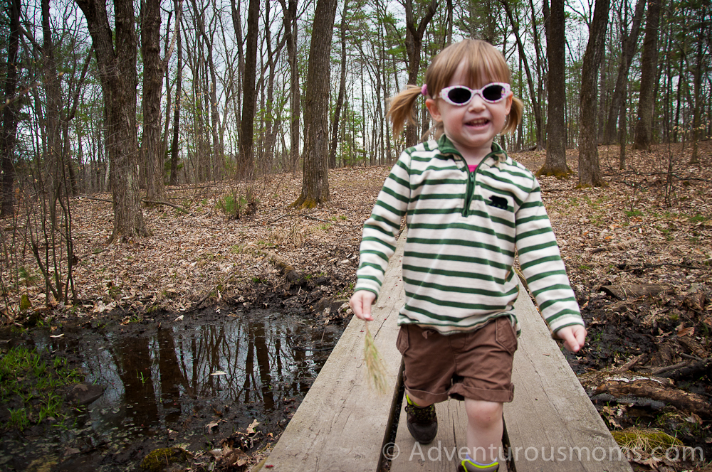 Hiking with Addison at Weir Hill in North Andover, MA