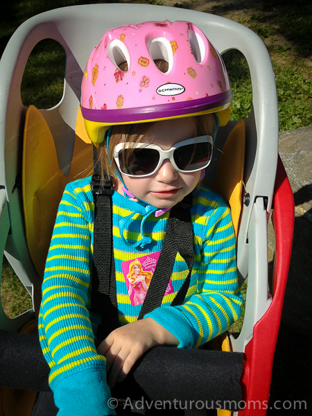 Addie enjoying her ride on the Nashua River Rail Trail