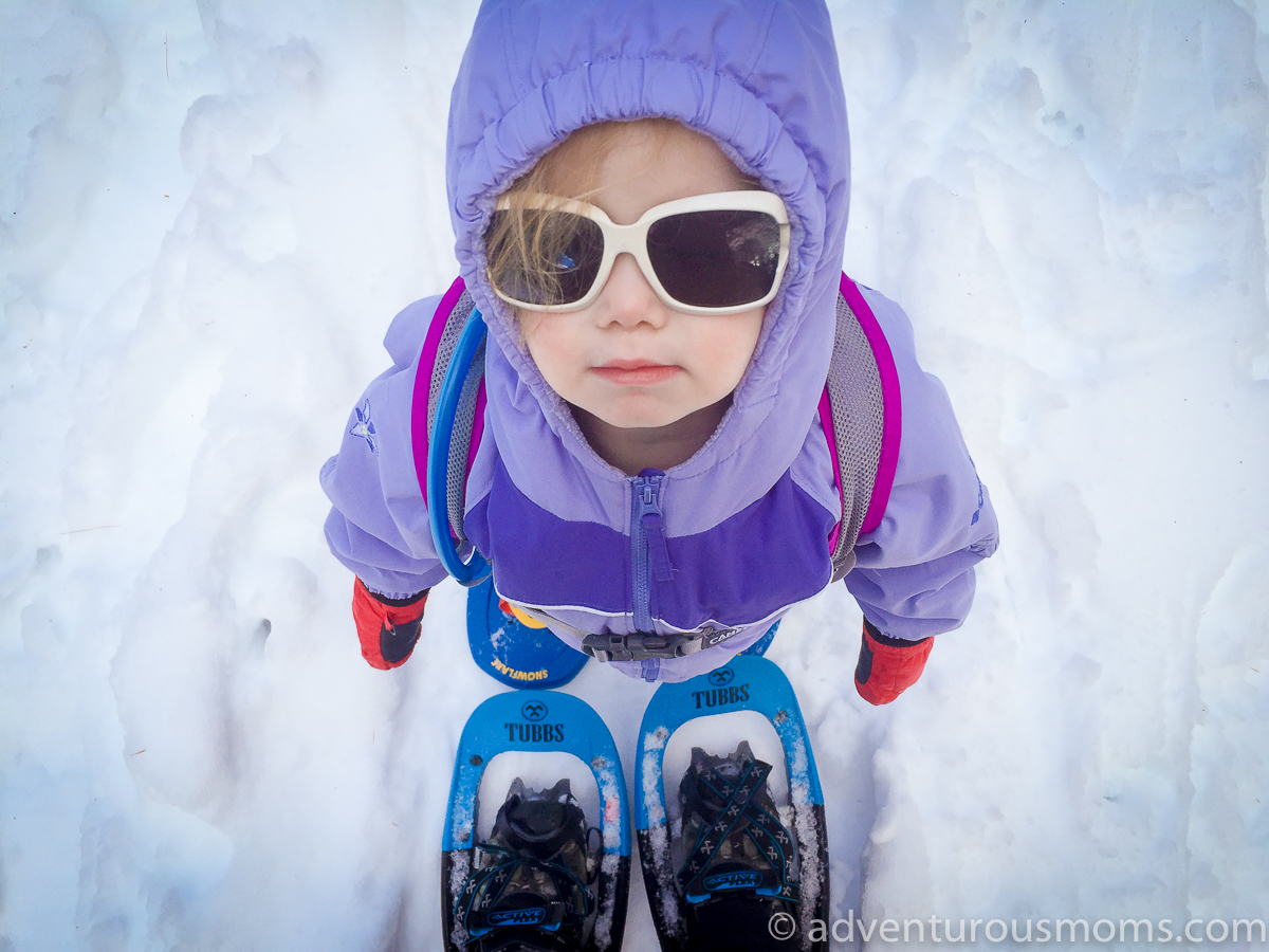 Snowshoeing at Echo Lake State Park in Conway, NH